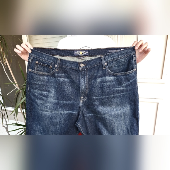 42 men LUCKY BRAND 429 Classic Straight Dark Blue Jean 42x32 -> 42x31 - Picture 3 of 14